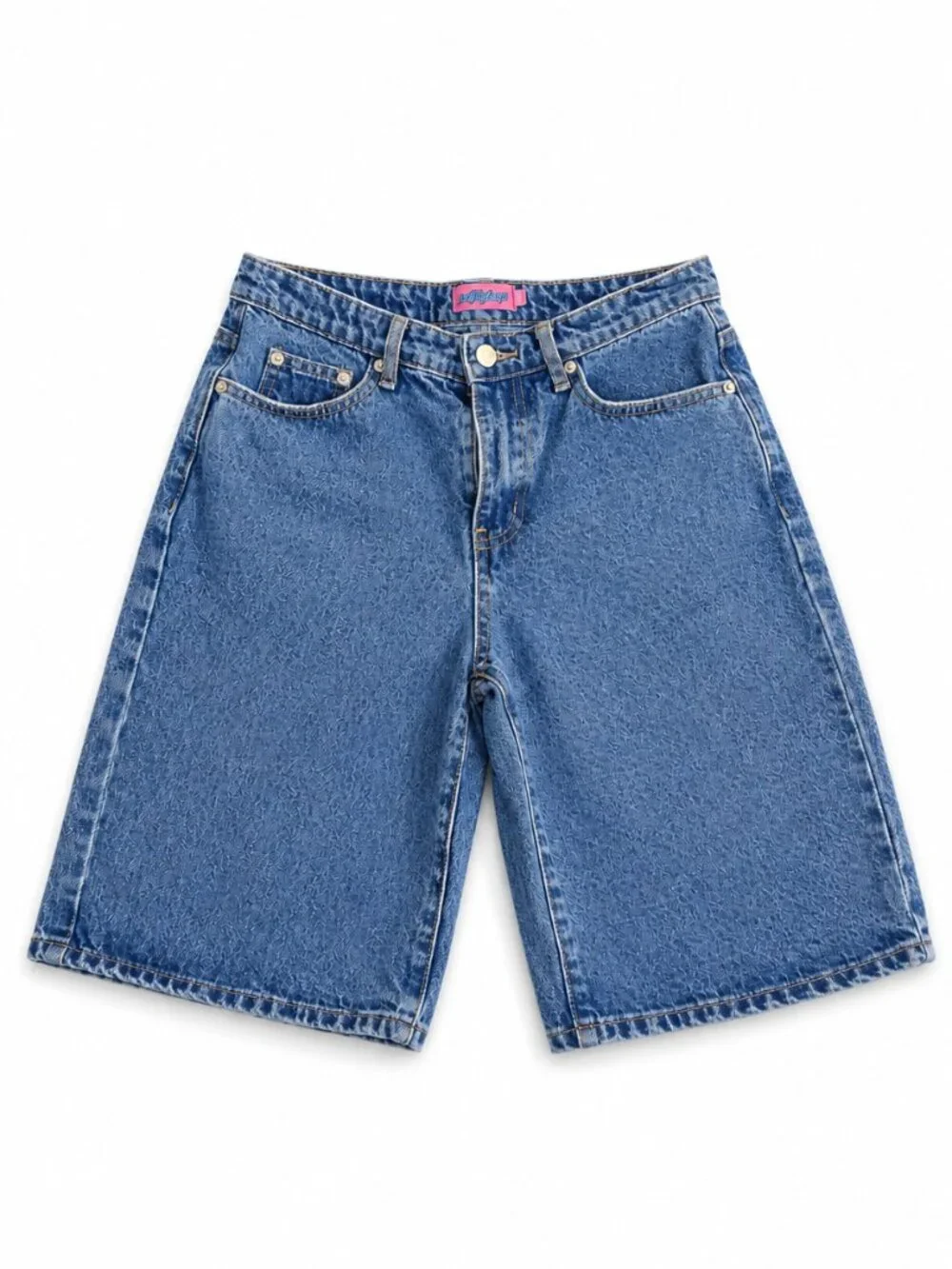 Edikted Low Rise Denim Bermuda Jorts Womens Small Baggy Skater Y2K Streetwear